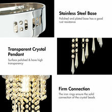 Load image into Gallery viewer, Elegant Ceiling Crystal Chandeliers with Stainless Base