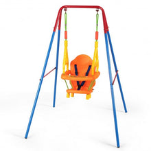 Load image into Gallery viewer, Toddler Swing Set High Back Seat with Swing Set