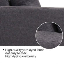 Load image into Gallery viewer, Upholstered Modern Fabric Love Seat Sofa-Gray