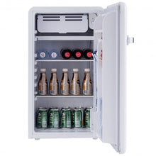 Load image into Gallery viewer, 3.2 Cu Ft Retro Compact Refrigerator w/ Freezer Interior Shelves Handle-White