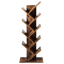 Load image into Gallery viewer, 8-Tier Free Standing Tree Bookshelf-Coffee
