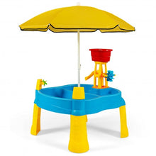 Load image into Gallery viewer, Kids Sand and Water Table for Toddlers with Umbrella & 18 Pcs Accessory Set