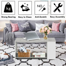Load image into Gallery viewer, Coffee Table Sofa Side Table with Storage Shelves -Gray