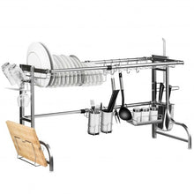 Load image into Gallery viewer, Stainless Steel Adjustable Dish Drainer Shelf