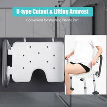 Load image into Gallery viewer, Adjustable Height U-Shaped Shower Chair