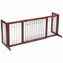 Load image into Gallery viewer, Solid Wood Adjustable Free Stand Dog Gate