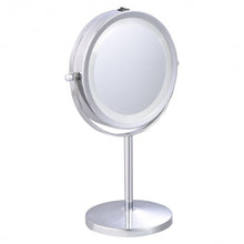Load image into Gallery viewer, 7" Double-Sided Makeup Mirror 18 LED Lights 7x Magnification Vanity Beauty
