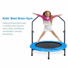Load image into Gallery viewer, Mini Rebounder Trampoline with Adjustable Hand Rail