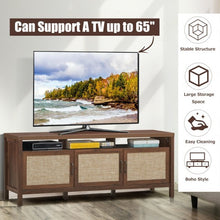 Load image into Gallery viewer, Storage TV Stand Entertainment Media Center for TV's up to 65"-Walnut