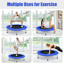 Load image into Gallery viewer, 38" Mini Folding Trampoline Portable Leisure Fitness Backboard-Blue