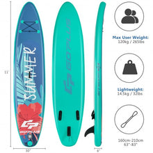 Load image into Gallery viewer, 10 Feet Inflatable Stand Up Paddle Board with Backpack Leash Aluminum Paddle-L