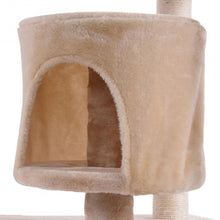 Load image into Gallery viewer, Cat Tree Condo Furniture Scratch Post Pet House Beige/Navy/Beige Paws-beige