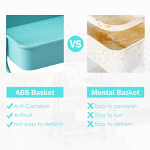 Load image into Gallery viewer, 3-Tier Utility Cart Storage Rolling Cart with Casters-Blue