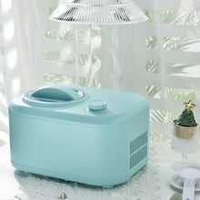 Load image into Gallery viewer, 1.1 QT Ice Cream Maker Automatic Frozen Dessert Machine with Spoon-Green