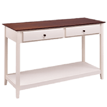 Load image into Gallery viewer, Entryway Wood Console Accent Table with Drawer and Shelf