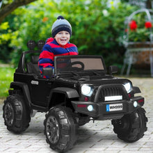 Load image into Gallery viewer, 12V Kids Spring Suspension Ride On Truck-Black