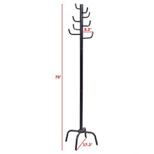 Load image into Gallery viewer, 70" Metal Coat Hat Rack Clothes Hooks Hanger