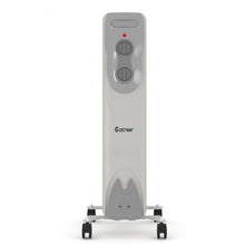Load image into Gallery viewer, 1500W Portable Oil-Filled Radiator Heater w/Adjustable Thermostat