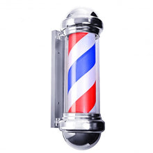 Load image into Gallery viewer, 30" Barber Shop Pole Red White Blue Rotating Light