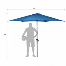 Load image into Gallery viewer, 9 ft Patio Outdoor Umbrella with Crank-Blue
