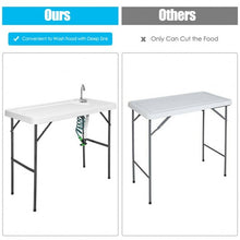 Load image into Gallery viewer, Folding Cleaning Sink Faucet Cutting Camping Table w/ Sprayer