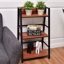 Load image into Gallery viewer, 3-Tier Home Office Ladder Shelf Bookshelf Plant Display Stand Storage Shelves