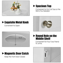 Load image into Gallery viewer, 2-Tier Hidden Cat House Enclosure Nightstand-White