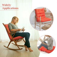 Load image into Gallery viewer, 22" x 44" Tufted Outdoor Patio Chair Seating Pad-Orange