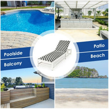 Load image into Gallery viewer, Patio Adjustable Reclining Chair Lounge Chair Chaise for Garden Deck Wheel