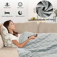 Load image into Gallery viewer, 20 lbs 100% Cotton Weighted Blanket with Soft Crystal Cover