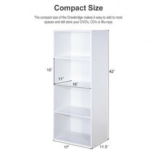 Load image into Gallery viewer, 4 Tier Open Shelf Storage Display Cabinet-White