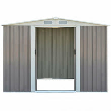 Load image into Gallery viewer, Galvanized Steel Garden Storage Shed Tool House-Gray