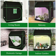 Load image into Gallery viewer, Mylar Hydroponic Grow Tent Roof Cube with Zipped Doors Observation Windows and Vents -60 x 60 x 72 inch