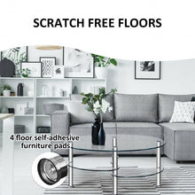 Load image into Gallery viewer, Tempered Glass Oval Side Coffee Table-Transparent