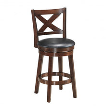 Load image into Gallery viewer, Swivel Counter Height X-back Upholstered Dining Chair-24"