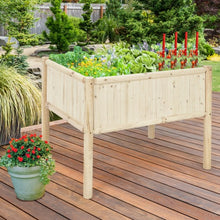 Load image into Gallery viewer, Elevated Wood Planter Box with Fir and Pine Wood Frame