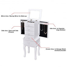 Load image into Gallery viewer, Wood Freestanding Armoire Storage Jewelry Cabinet