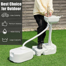 Load image into Gallery viewer, Camping Hand Wash Station Basin Stand with 4.5 Gallon Tank