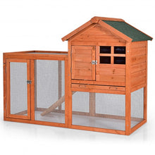 Load image into Gallery viewer, Outdoor Wooden Rabbit hutch-Natural