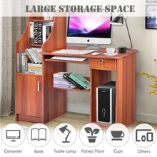 Load image into Gallery viewer, Home Computer Study Workstation Desk w/ Bookshelf