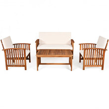 Load image into Gallery viewer, 4PCS Patio Solid Wood Furniture Set-Wood
