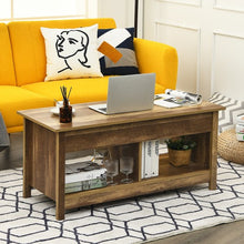 Load image into Gallery viewer, Lift Top Coffee Table with Hidden Storage Compartment and Lower Shelf for Study Room-Oak