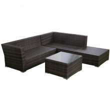 Load image into Gallery viewer, 4 pc Cushioned Wicker Rattan Sofa 5 seat
