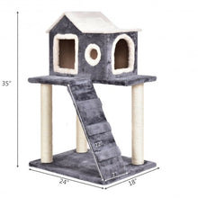 Load image into Gallery viewer, 36" Tower Condo Scratching Posts Ladder Cat Tree