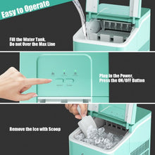 Load image into Gallery viewer, Portable Countertop Ice Maker Machine with Scoop-Green