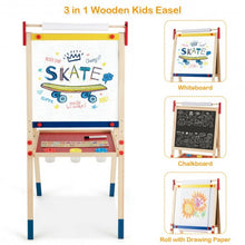 Load image into Gallery viewer, All-in-One Wooden Height Adjustable Kid's Art Easel