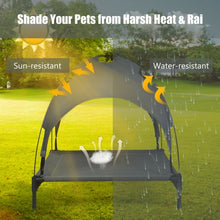 Load image into Gallery viewer, Portable Elevated Outdoor Pet Bed with Removable Canopy Shade-36"