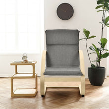Load image into Gallery viewer, Modern Fabric Upholstered Bentwood Lounge Chair-Gray