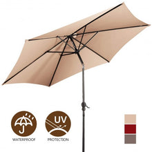 Load image into Gallery viewer, 9FT Patio Umbrella Patio Market Steel Tilt W/ Crank Outdoor Yard Garden-Beige