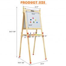 Load image into Gallery viewer, Kids Art Easel with Paper Roll Double-Sided Regulable Drawing Easel Plank